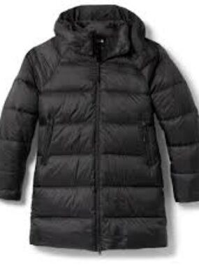 The North Face Kids Black Long Puffer Jacket with Hood